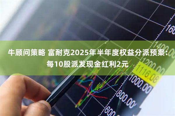 牛顾问策略 富耐克2025年半年度权益分派预案:每10股派发现金红利2元