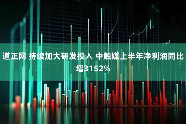 道正网 持续加大研发投入 中触媒上半年净利润同比增3152%